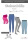 Stoff+Schnitt Stelzenhülle Damen+Rainbow schwarz-blau