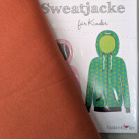 Stoff+Schnitt Sweatjacke Kinder+Softsweat copper coin