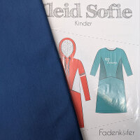 Stoff+Schnitt Kleid Sofie Kinder+French Terry marineblau
