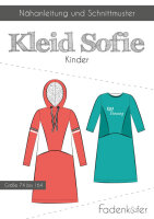 Stoff+Schnitt Kleid Sofie Kinder+French Terry marineblau