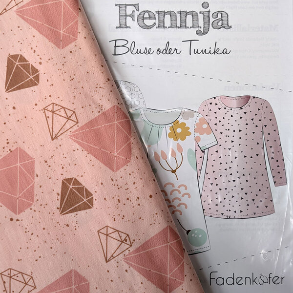Stoff+Schnitt Fennja+Tencel/Lyocell Rose Gold & Diamonds