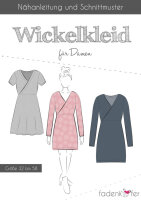 Stoff+Schnitt Wickelkleid+Dotties marineblau