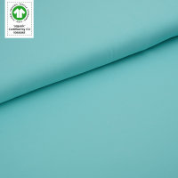 Tissue jersey organique de couleur unie aqua