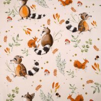 Tissue jersey organique Fridolin und seine Freunde