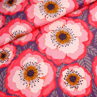 Tissue jersey organique Susalabims Große Blumen