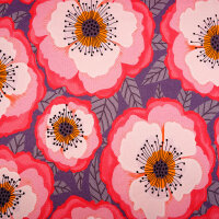 Tissue jersey organique Susalabims Große Blumen