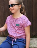 Tissue jersey organique Susalabims Dalmatiner rosablau