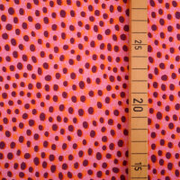 Tissue jersey organique Susalabims Dalmatiner rosaorange