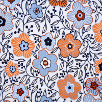 Biojersey Susalabims Kleine Blumen blaubraun