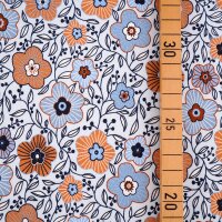 Biojersey Susalabims Kleine Blumen blaubraun