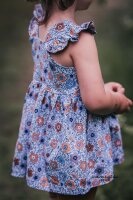 Biojersey Susalabims Kleine Blumen blaubraun