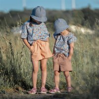 Biojersey Susalabims Kleine Blumen blaubraun