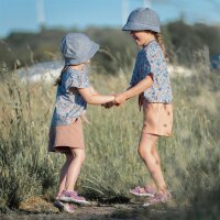 Biojersey Susalabims Kleine Blumen blaubraun