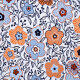 Biojersey Susalabims Kleine Blumen blaubraun