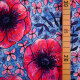 Biojersey Susalabims Mohnblumen blau