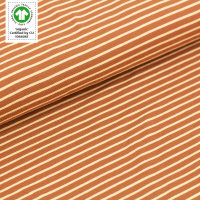 Tissue jersey organique Streifen karamell