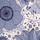 Tissue jersey organique Susalabims Sommerblumen graublau
