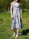Tissue jersey organique Susalabims Sommerblumen graublau