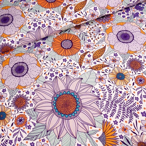 Biojersey Susalabims Sommerblumen bunt
