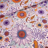 Tissue jersey organique Susalabims Sommerblumen bunt