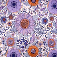 Tissue jersey organique Susalabims Sommerblumen lila