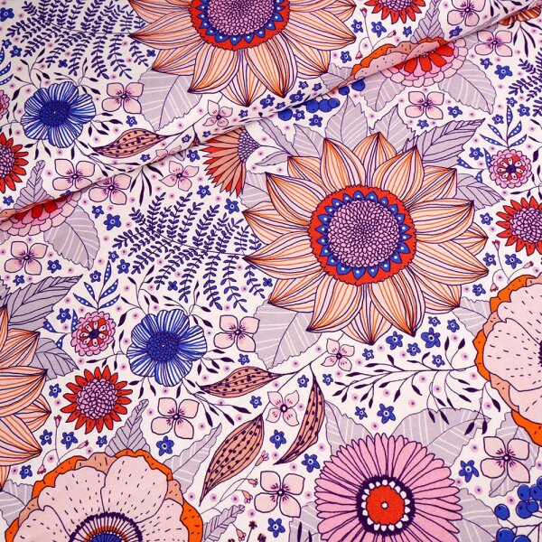 Biojersey Susalabims Sommerblumen orange