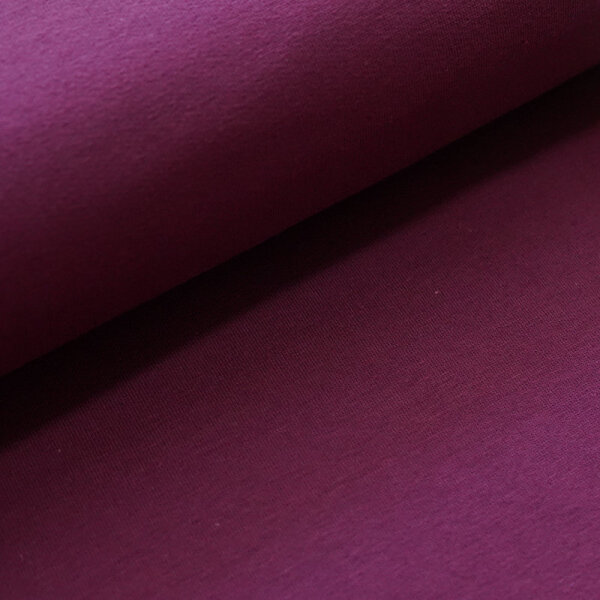 Organic cotton jersey plain dyed pflaume
