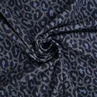 Tissue jersey organique Susalabims Leo jeansblau