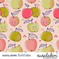 Tissue jersey organique Susalabims Apfelliebe