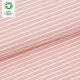 Tissue jersey organique Streifen peach rose