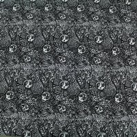 Tissue jersey organique Tangle Skulls - schwarz