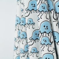 Tissue jersey organique Jellyfish - blue